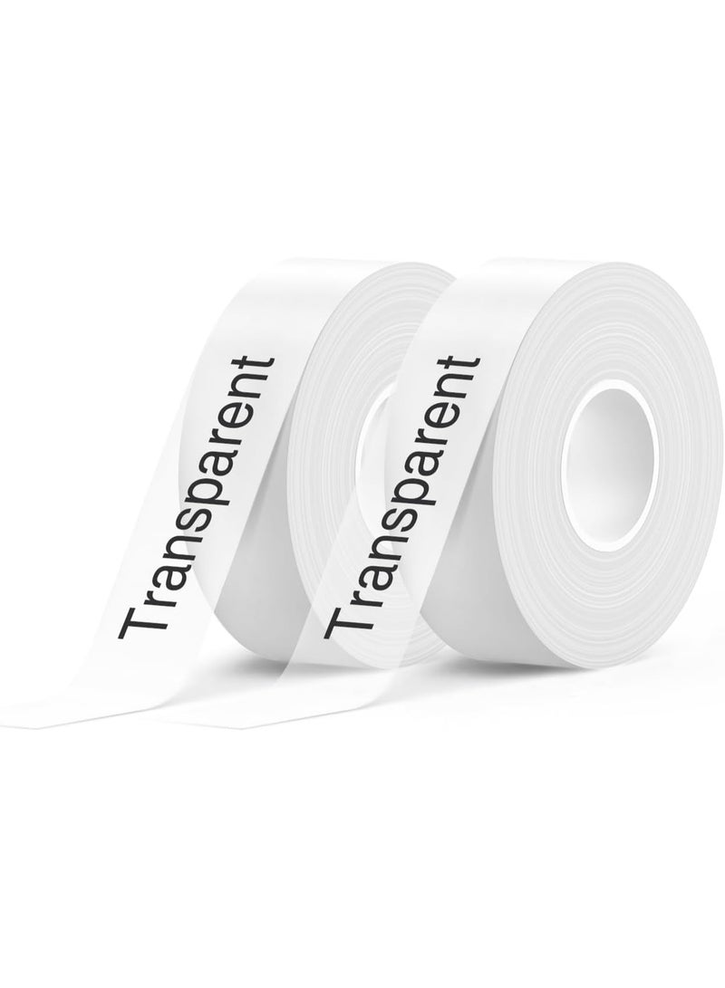 SUPVAN Label Maker Tape E10 Adapted Label Print Paper Refill Size 2 Packs Continous 0.59inx19.68ft Thermal Laminated Waterproof Self-Adhesive Multipurpose Labeling Tape Replacement - Image 1